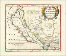 Southwest, Mexico, Baja California, California and California as an Island Map By Nicolas Sanson