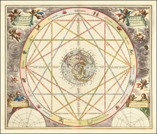 Northern Hemisphere, Polar Maps and Celestial Maps Map By Andreas Cellarius