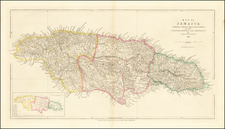 Jamaica Map By John Arrowsmith