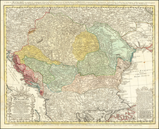 Poland, Ukraine, Hungary, Balkans and Turkey Map By Homann Heirs / Johann Matthaus Haas