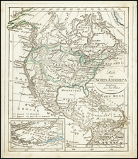 North America Map By Johann Walch