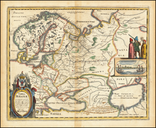 Russia and Ukraine Map By Matthaus Merian