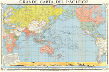 World, Pacific Ocean, Pacific and World War II Map By Ente Geografico Italiano