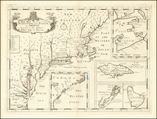 United States, New England, Mid-Atlantic, Caribbean and Canada Map By Edward Wells