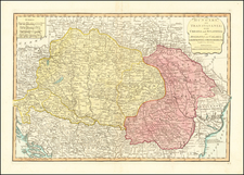 Hungary, Romania, Balkans, Croatia & Slovenia, Serbia & Montenegro and Bulgaria Map By Laurie & Whittle