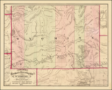 Wyoming Map By George F. Cram