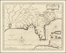 Florida, South and Southeast Map By Joannes De Laet