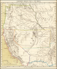 Southwest, Utah, New Mexico, Rocky Mountains, Utah, Pacific Northwest, Oregon and California Map By Carl Flemming