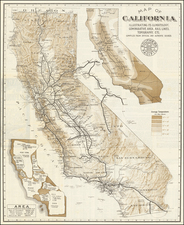 California Map By Southern Pacific Railroad Company