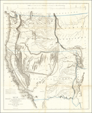 Southwest, Colorado, Utah, Nevada, Rocky Mountains, Oregon, Washington and California Map By John Charles Fremont / Charles Preuss