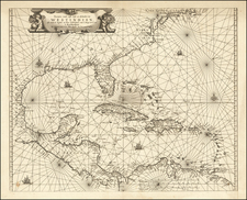 Florida, Southeast, Caribbean and South America Map By Johannes van Loon