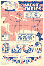 Caribbean and Pictorial Maps Map By G. J. Cons