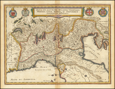 Northern Italy Map By Matthaus Merian