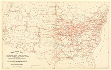 United States Map By Samuel Augustus Mitchell Jr.