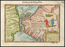 Argentina and Chile Map By Petrus Bertius