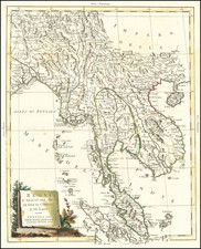 Singapore, Indonesia, Malaysia and Thailand, Cambodia, Vietnam Map By Antonio Zatta