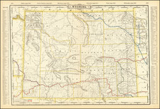 Wyoming Map By George F. Cram