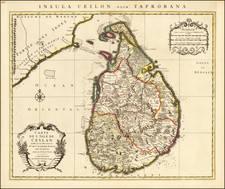 Sri Lanka Map By Cornelis Mortier