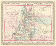 Colorado and Colorado Map By Samuel Augustus Mitchell Jr.