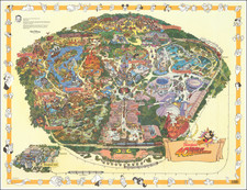 Pictorial Maps, California and Other California Cities Map By Walt Disney Productions