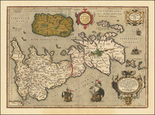 British Isles Map By Abraham Ortelius