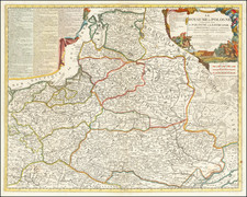 Poland, Ukraine and Baltic Countries Map By Jean-Baptiste Nolin