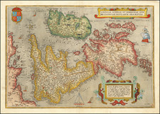 British Isles Map By Abraham Ortelius
