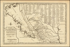 Baja California, California and California as an Island Map By Nicolas de Fer