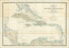 Florida, Caribbean, Bahamas and Central America Map By James Wyld