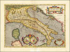 Italy Map By Abraham Ortelius