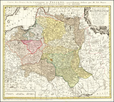 Poland and Baltic Countries Map By Homann Heirs / Tobias Mayer