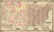 United States Map By G.W.  & C.B. Colton