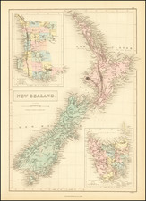 Australia and New Zealand Map By Adam & Charles Black