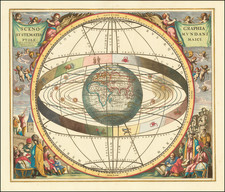 Eastern Hemisphere, Indian Ocean and Celestial Maps Map By Andreas Cellarius / Gerard & Leonard Valk