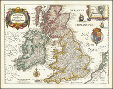 British Isles Map By Matthaus Merian