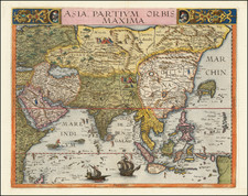 Indian Ocean, Asia and Southeast Asia Map By Gerard de Jode