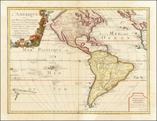 South America, Australia & Oceania, Oceania, New Zealand and America Map By Jean-Baptiste Nolin