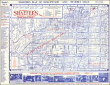 Los Angeles Map By George H. Schaefer's Battery & Ignition