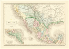 Texas, Arizona, Colorado, Utah, Nevada, New Mexico, Rocky Mountains, Colorado, Utah and California Map By Adam & Charles Black