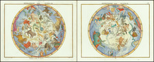 Celestial Maps Map By John Flamsteed / Jean Nicolas Fortin