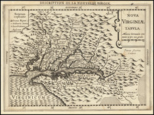 Mid-Atlantic, Maryland, Delaware, Southeast and Virginia Map By Johannes Cloppenburg