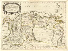 Colombia, Peru & Ecuador and Venezuela Map By Nicolas Sanson