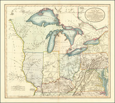 Mid-Atlantic, Kentucky, Midwest, Indiana, Ohio, Michigan, Wisconsin and Canada Map By John Cary