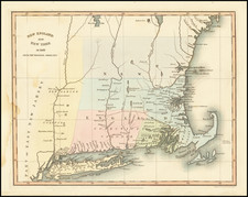 New England, Connecticut, Maine, Massachusetts and New Hampshire Map By Hinton, Simpkin & Marshall