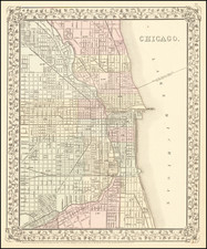 Illinois and Chicago Map By Samuel Augustus Mitchell Jr.