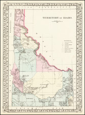 Idaho Map By Samuel Augustus Mitchell Jr.