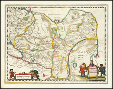 China, Central Asia & Caucasus and Russia in Asia Map By Matthaus Merian