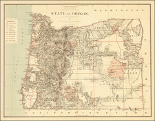 Oregon Map By U.S. General Land Office