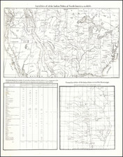 United States, Texas, Midwest, Plains, Southwest, Rocky Mountains and California Map By Thomas L. McKenny  &  James Hall