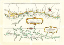 New England, Vermont, New York State, Canada and Eastern Canada Map By Jacques Nicolas Bellin